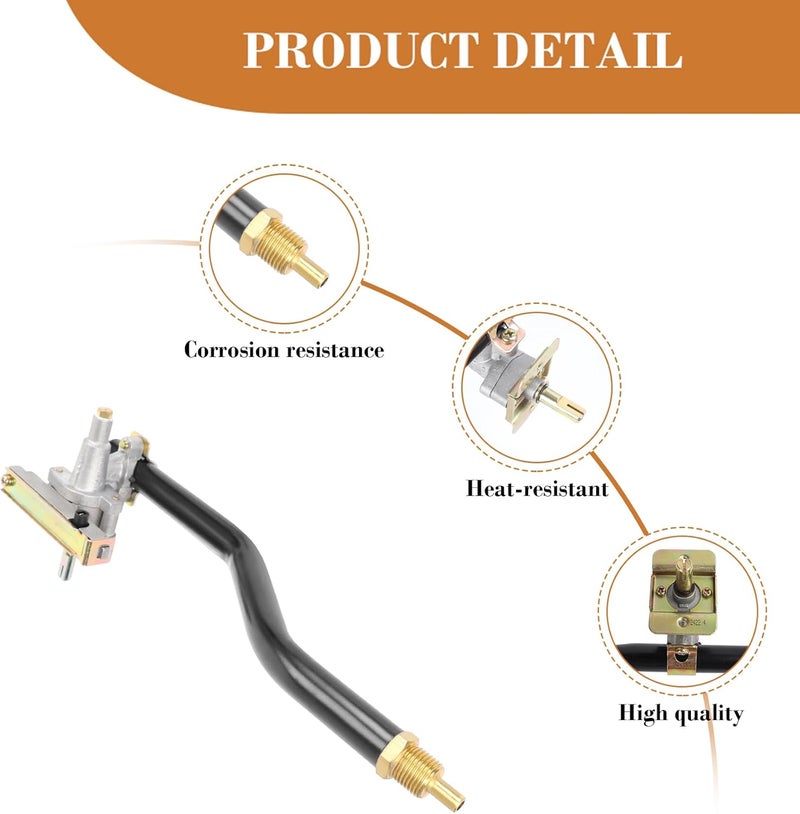 MOASKER Griddle Burner Control Valve Replacement Part for Blackstone 17 Inch Tabletop Grills 1814 1971 2142 2143, Griddle Valve Replacement with Gas Rail, Compatible with Blackstone Grill Valve - Image 3